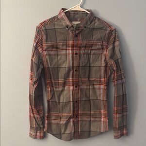 Goodfellow & Co Red and Gray Casual Button Down Shirt